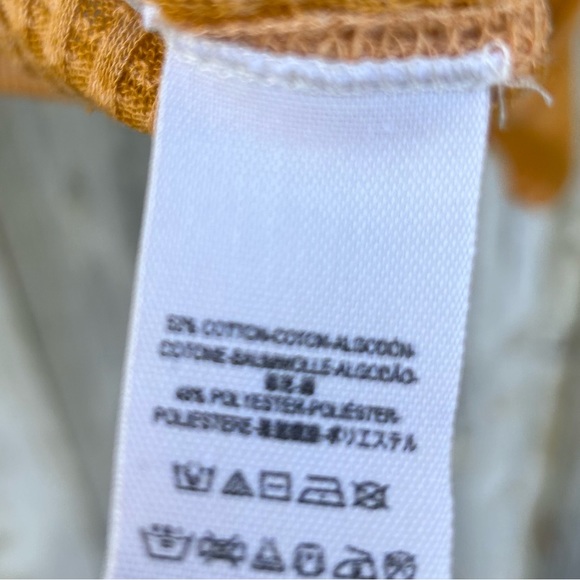 Free People We The Free South Side Thermal Top Mustard Yellow S - Picture 14 of 15